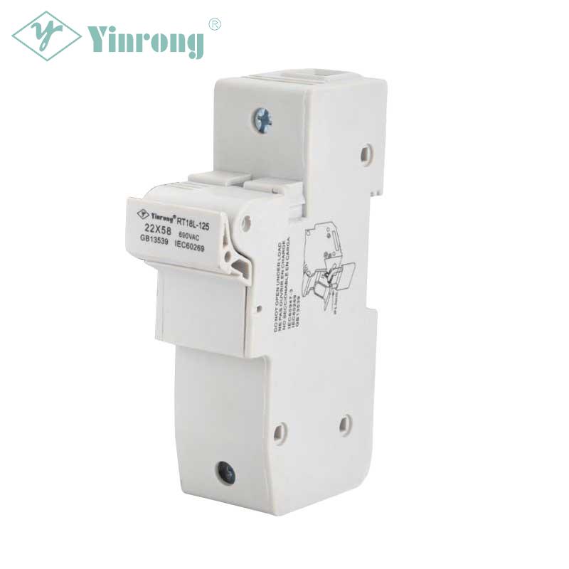 500VAC 125A 22×58mm DIN-rail zekeringhouder