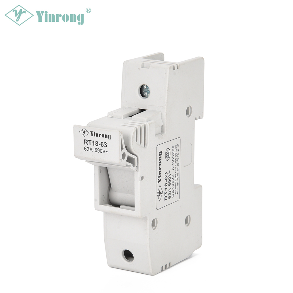 500VAC 63A 14×51mm DIN-rail zekeringhouder